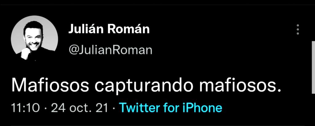 Duro trino le traería problemas a Julián Román 2 Duro trino le traería problemas a Julián Román Desde que estalló el paro en abril de este año varias figuras públicas, tanto políticas como del mundo del espectáculo, no dudaron en manifestar sus posturas a favor y en contra de la movilización.