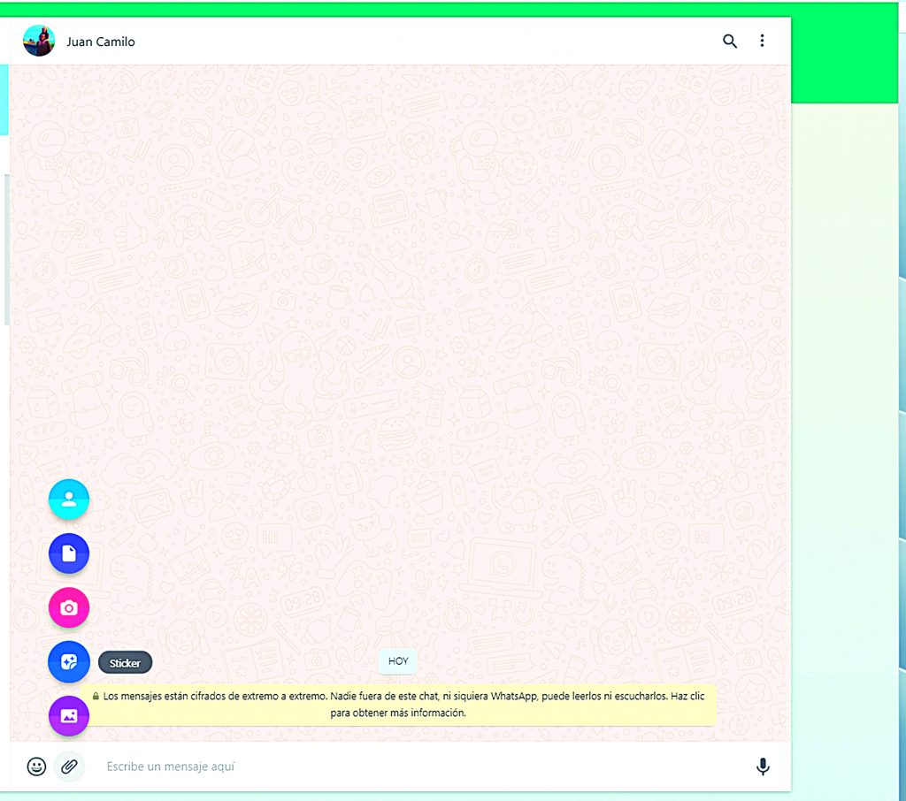 Haga sus ‘stickers’ en WhatsApp 1 Haga sus ‘stickers’ en WhatsApp Una de las características que tiene la aplicación de mensajería WhatsApp es que, aparte de mensajes, los usuarios pueden comunicarse a través de ‘stickers’: imágenes que, solo con verlas, pueden reemplazar una frase.