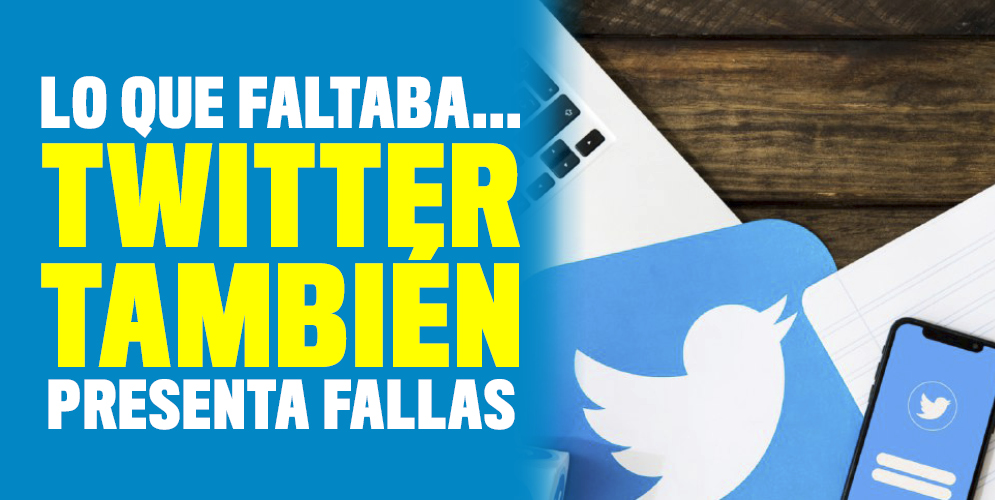 Ahora Twitter también empezó a fallarles a los cibernautas Pasadas las 10:40 de la mañana de este lunes los usuarios de las redes sociales Facebook, WhatsApp e Instagram&nbsp;registraron una caída a nivel mundial, por lo que inmediatamente empezaron los cibernautas a buscar opciones para comunicarse, entre ellas Telegram y Twitter; pero lo que no se esperaban los usuarios a nivel mundial es que estas dos plataformas también empezaran a fallar.