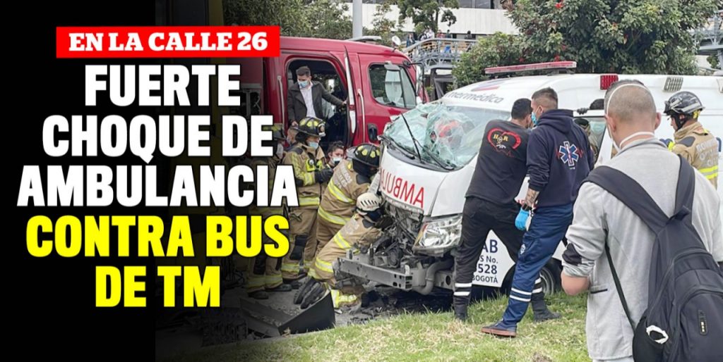 Ambulancia se estrelló contra bus de TransMilenio en carril exclusivo En la mañana de este jueves un violento choque entre una ambulancia y un bus de TransMilenio se registró en la Calle 26 con carrera 62, en el que resultaron lesionadas tres personas.