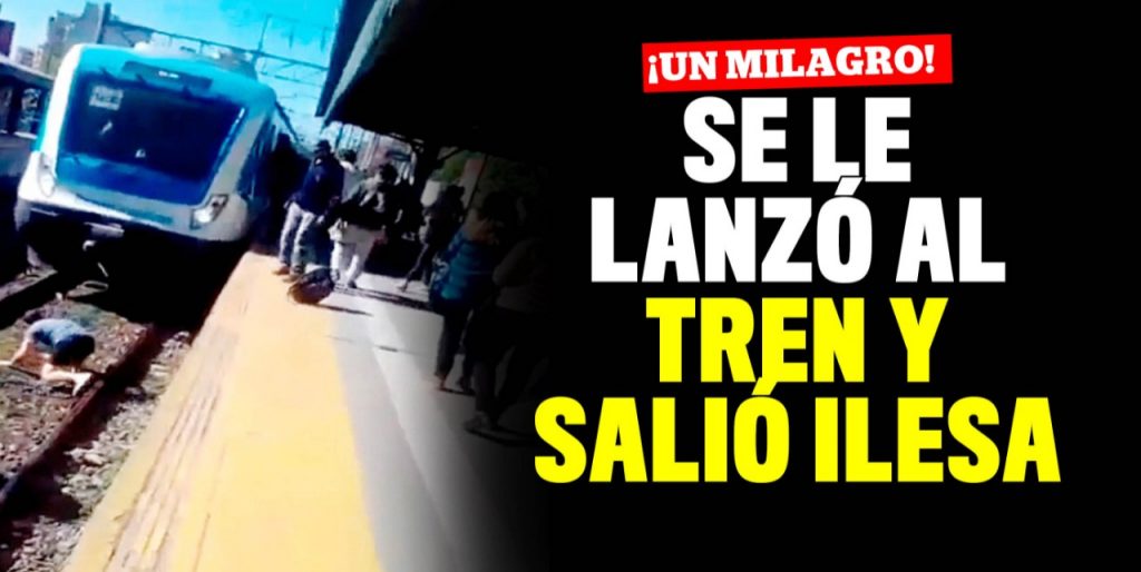EN VIDEO: La sacaron sin un rasguño luego de lanzársele a un tren A veces ocurren hechos inexplicables, que solo tienen respuesta en la fe y un milagro de Dios. Esto precisamente fue lo que ocurrió en Argentina, donde una joven que se le lanzó a un tren y contra todos los pronósticos salió ilesa.