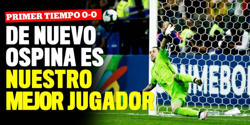 Ospina, nuestra figura en el primer tiempo contra Ecuador 5 Ospina, nuestra figura en el primer tiempo contra Ecuador Un primer tiempo bastante flojo tuvo la Selección Colombia frente a Ecuador en el Estadio Metropolitano de Barranquilla, donde empatan 0-0, por la fecha 12 de la Eliminatoria Suramericana rumbo al Mundial Catar 2022.