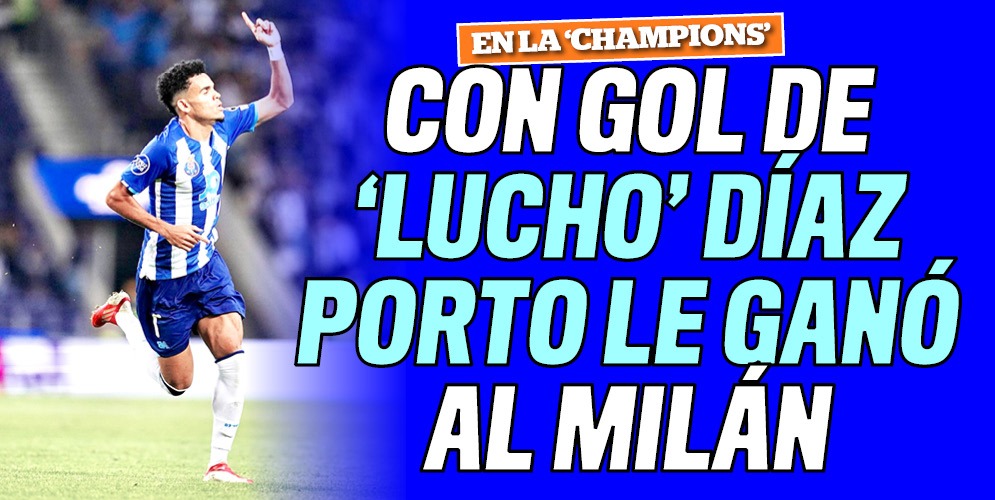 Luis Díaz le da vida al Porto con gol del triunfo ante Milán Este martes el Porto de Portugal, con los colombianos Luis Fernando Díaz y Matheus Uribe como titulares, consiguió un valioso triunfo 1-0 sobre el AC Milán, que le dio vida en el grupo B de la Liga de Campeones de Europa, tras disputarse la tercera jornada.
