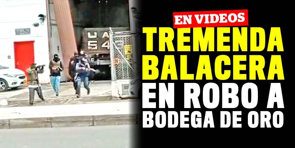 EN VIDEOS: Balacera en plena vía por hurto a bodega de oro La Policía frustró un hurto que varios sujetos fuertemente armados pretendían cometer este jueves en una bodega de oro&nbsp;ubicada sobre la avenida Las Vegas, a la altura del centro comercial Monterrey, en la ciudad de Medellín.