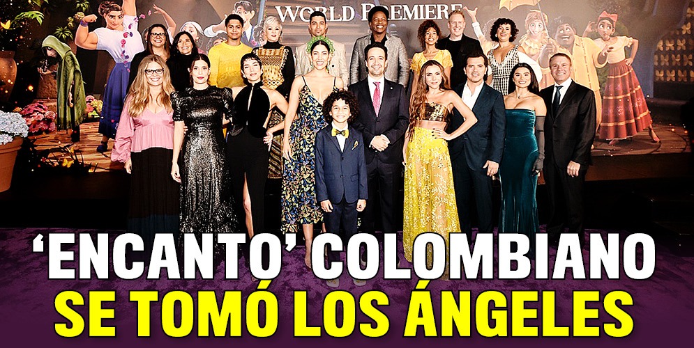 Con talento colombiano, estrenan en EE. UU. película 'Encanto' A pocas semanas de su estreno en salas de cine, se realizó el estreno de ‘Encanto’, la nueva película animada de Disney que se inspiró en Colombia, donde el talento nacional fue el protagonista.