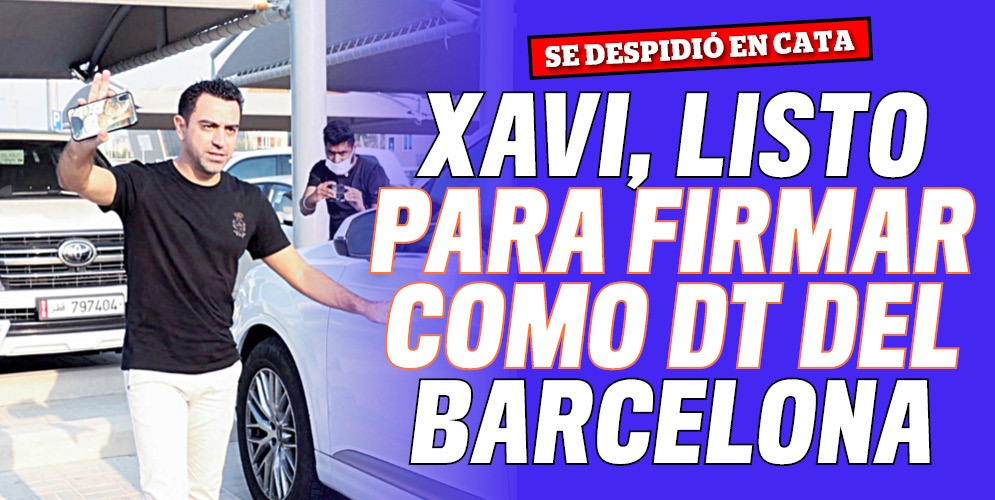Xavi se despidió en Catar y está listo para firmar con Barcelona 3 Xavi se despidió en Catar y está listo para firmar con Barcelona Emblema del juego de toque que elevó al Barcelona, Xavi Hernández está a punto de volver a casa para tomar las riendas del equipo de su vida con la misión de reconstruir un grupo en caída libre y situar de nuevo al Barça en el primer plano mundial.
