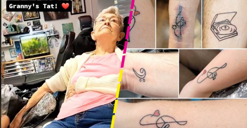 Judy, la abuelita que se atrevió a tatuarse a los 82 años 1 Judy, la abuelita que se atrevió a tatuarse a los 82 años Nunca es tarde para hacer lo que se desea, y eso sí que lo tiene claro esta adulta mayor llamada Judy Dede, quien a sus 82 años se siente joven y decidió lanzarse al agua con su primer tatuaje.