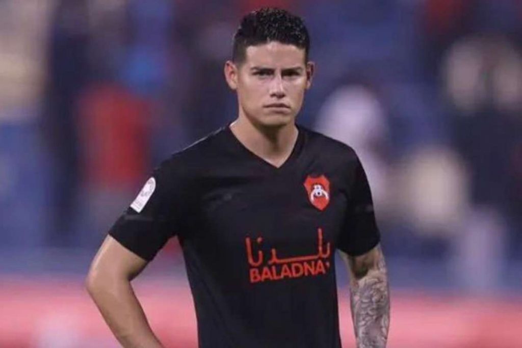 James deberá alejarse de las canchas por varios días 1 James deberá alejarse de las canchas por varios días El nuevo equipo de James Rodríguez, el Al Rayyan informó que el volante colombiano sufrió una lesión y deberá estar varios días fuera de las canchas para poder recuperarse.