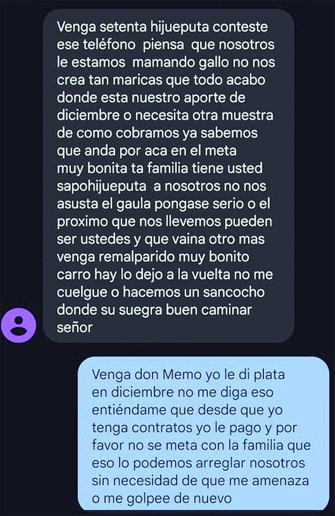 El drama de una familia amenazada por el pago de una extorsión La familia de Angie, una estudiante de enfermería a quien protegemos sus apellidos, se encuentra totalmente separada y asustada debido a las amenazas por extorsión de las que han sido víctimas durante todo el mes de diciembre por cuenta de unos temibles sujetos que se han identificado como integrantes del Eln.