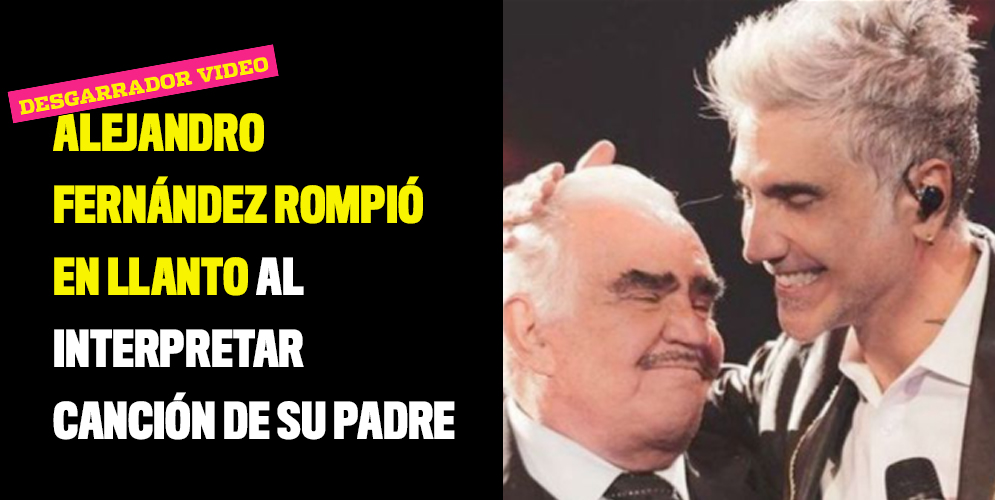 Alejandro Fernández rompió en llanto al interpretar canción de su padre Horas antes de que Vicente Fernández muriera, su hijo, Alejandro, ofrecía un concierto en el Auditorio Nacional de México; en medio del espectáculo el hombre se mostró afectado al interpretar una canción de su padre quien en ese momento luchaba por su vida.