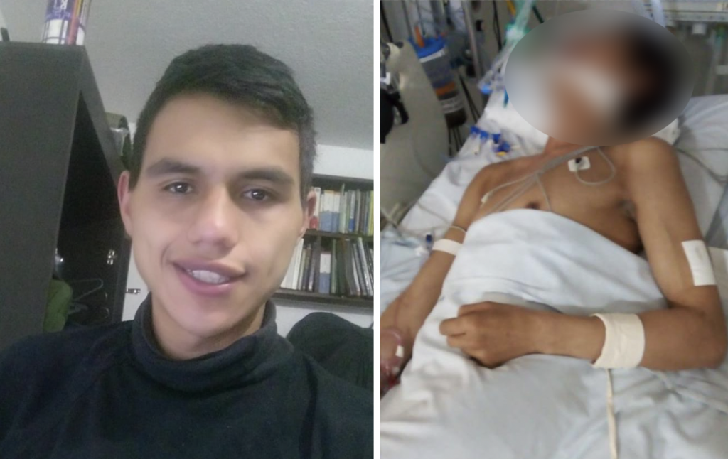 Amargo año nuevo para familia de Suba Jhonatan Alexánder Tacumá Sánchez, un joven estudiante de Psicología, está al borde de morir tras un brutal e inexplicable ataque que le propinó un vecino en el parque del barrio Altos de San Jorge (Suba). Las fuertes puñaladas que recibió en su cabeza en la mañana del 25 de diciembre lo tienen postrado en una cama de hospital con un pronóstico desalentador para su familia.&nbsp;