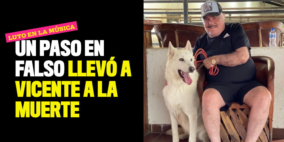 Un paso en falso llevó a Vicente a la muerte De acuerdo con medios mexicanos, Vicente se resbaló mientras caminaba en su habitación y se dio un golpe en sus cervicales. El hecho que desató una recaída en la salud del artista se presentó en el mes de agosto de 2021.