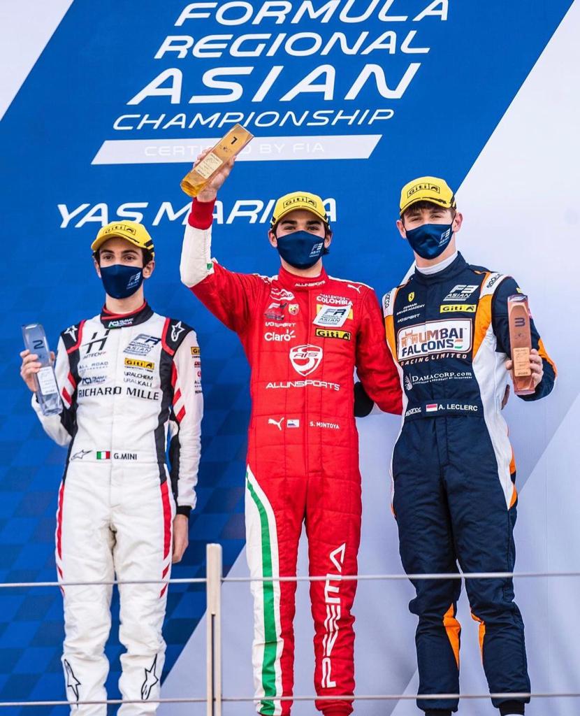 El primer triunfo de Sebastián Montoya 3 El primer triunfo de Sebastián Montoya Sebastián Montoya, piloto de la Escudería Telmex Claro, ganó hoy en su carrera de debut en la Fórmula Regional Asia y su primera en autos tipo fórmula, tras largar de la posición de privilegio y desde ahí salir a dominar una competencia de muchos percances celebrada en el Circuito de Yas Marina en Abu Dabi.