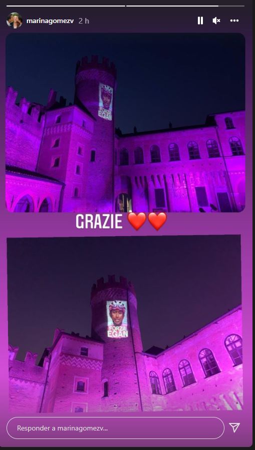 Rinden emotivo homenaje a Egan Bernal en castillo de Italia Luego del grave accidente que sufrió el ciclista colombiano Egan Bernal en una vía de Cundinamarca el pasado lunes, cuando en medio de su entrenamiento se estrelló contra un bus intermunicipal, los mensajes de apoyo en su recuperación no se han hecho esperar. Es tal el cariño que se ha ganado este campeón, que incluso en Italia le rindieron un homenaje y le enviaron mensaje de fortaleza.