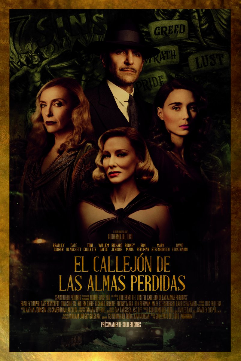 Nuevas películas de Guillermo del Toro que se podrán disfrutar 1 Nuevas películas de Guillermo del Toro que se podrán disfrutar Mientras que esta semana llega a las salas de cine ‘El callejón de las almas perdidas’, Netflix dio a conocer el mes de lanzamiento de la película ‘Pinocho’.