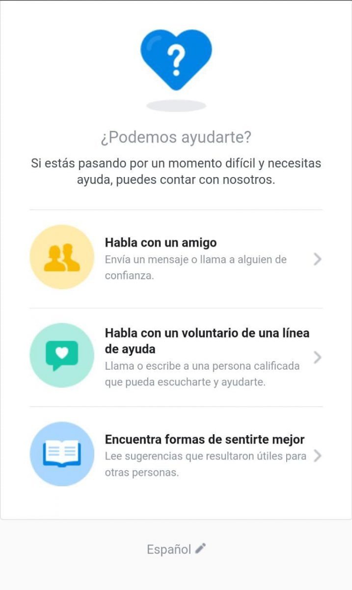 Pille esta nueva opción de Instagram que ayuda a usuarios con depresión 2 Pille esta nueva opción de Instagram que ayuda a usuarios con depresión La red social Instagram, una de más usadas del mundo actualmente, agregó una nueva opción para que las personas que tienen ansiedad o depresión reciban atención por profesionales en tiempo real.