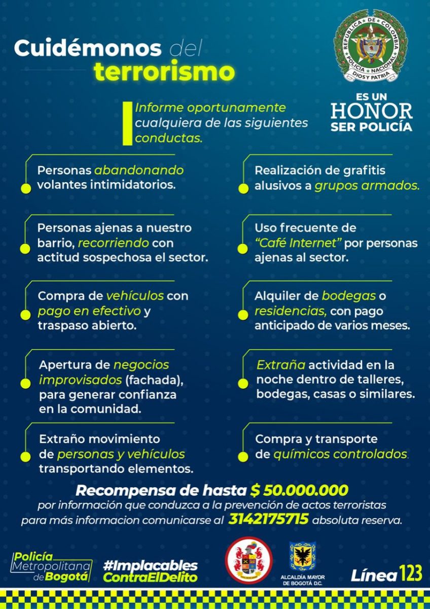 Lanzan campaña de recompensas para capturar a homicidas en Bogotá 4 Lanzan campaña de recompensas para capturar a homicidas en Bogotá Las altas cifras de homicidios y la inseguridad en Bogotá llevaron a que la Alcaldía impulsara una nueva campaña, que ofrece recompensas, a cambio de información que permita la captura de los responsables de estos delitos de alto impacto en la ciudad.