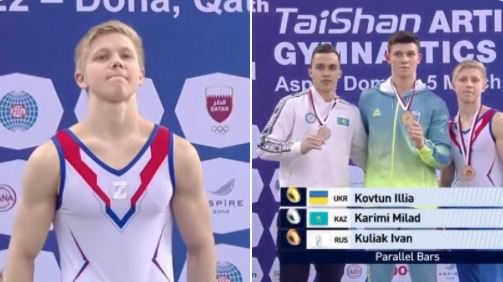 Críticas a gimnasta ruso por apoyar invasión a Ucrania La Federación Internacional de Gimnasia (FIG) abrió un expediente al gimnasta ruso Iván Kuliak por su “escandaloso comportamiento” en la Copa del Mundo disputada en Doha la semana pasada, en la que compitió con la ‘Z’ que llevan los tanques de su país que invadió a Ucrania y que representa la victoria.