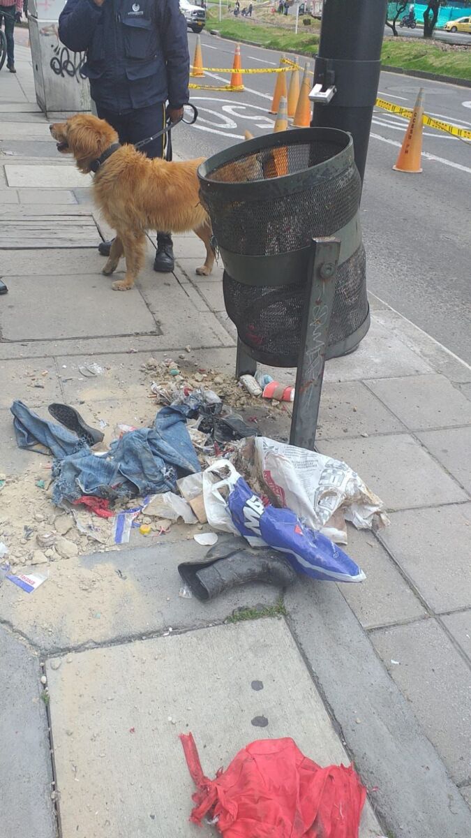 Falsa alarma, descartan presunto explosivo al norte de Bogotá 1 Falsa alarma, descartan presunto explosivo al norte de Bogotá En la 106 con novena en la parte norte de Bogotá, la Policía en compañía del cuerpo Antiexplosivos de la Metropolitana de Bogotá, realizó el análisis de lo que sería un presunto artefacto explosivo que fue abandonado por un ciudadano dentro de un bote de basura del sector.