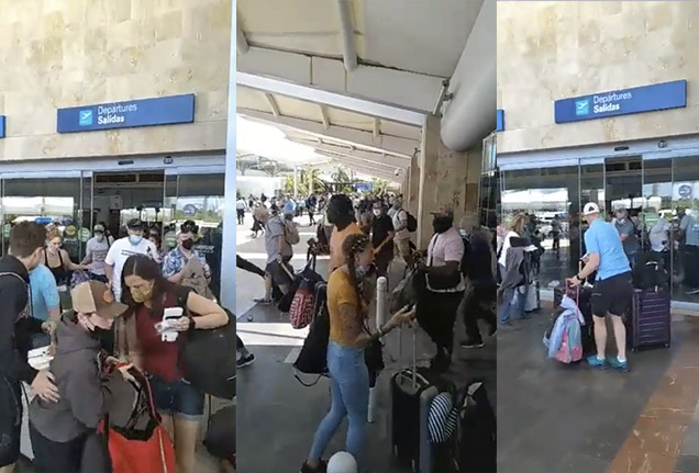 Pánico en aeropuerto de Cancún Momentos de pánico vivieron las personas que se encontraban en el aeropuerto de Cancún (México), en la mañana de este lunes tras haberse escuchado un sonido estruendoso que se asemejaba al parecer a disparos de armas de fuego.