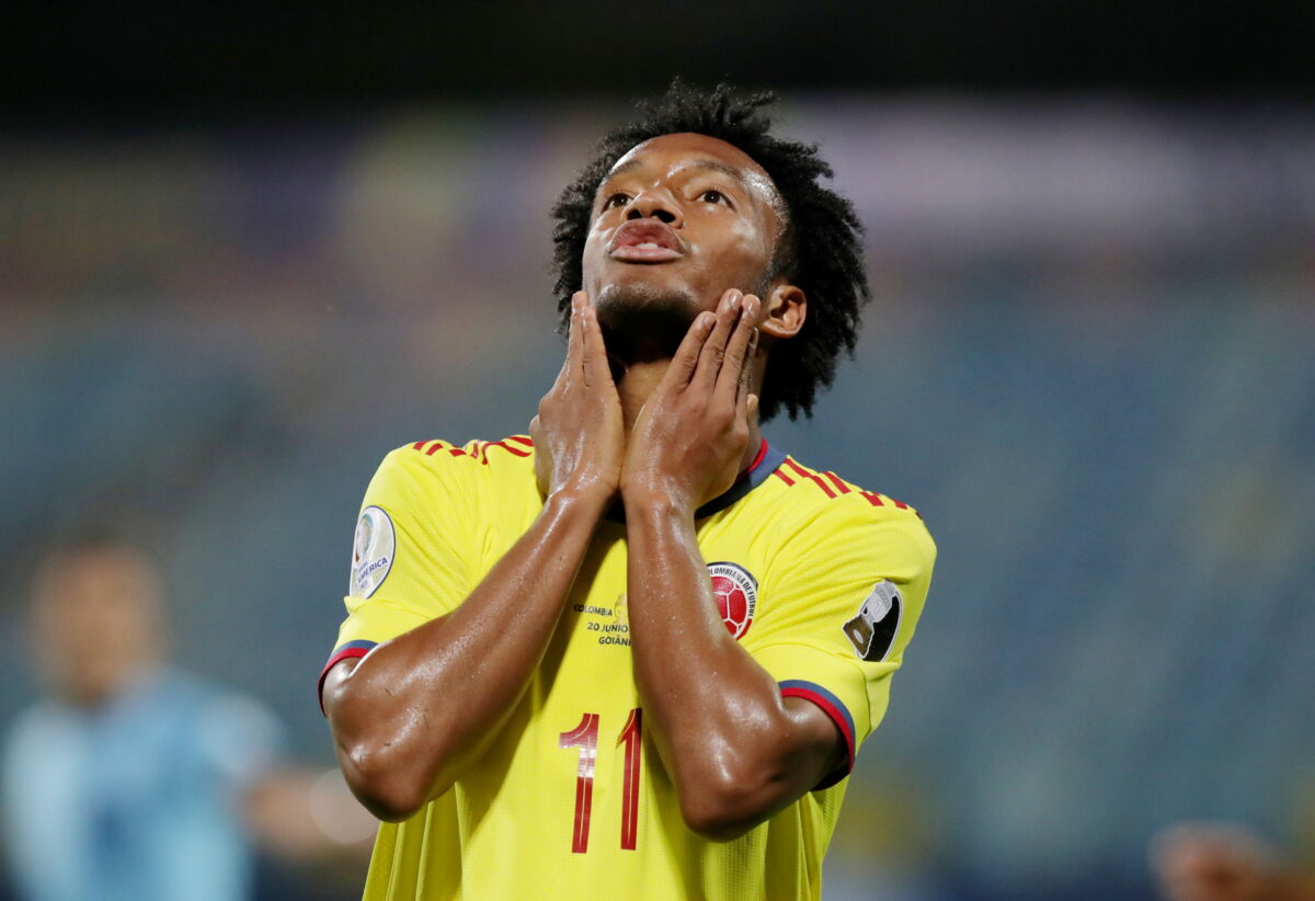 El mensaje de despedida de Cuadrado con la Selección Ya son varios los jugadores de la Selección Colombia que han mostrado su dolor por la no clasificación al Mundial de fútbol Catar 2022. James Rodríguez, Luis Fernando Díaz, Juan Fernando Quintero han sido algunos de ellos. Ahora el más reciente en expresarse fue Juan Guillermo Cuadrado.