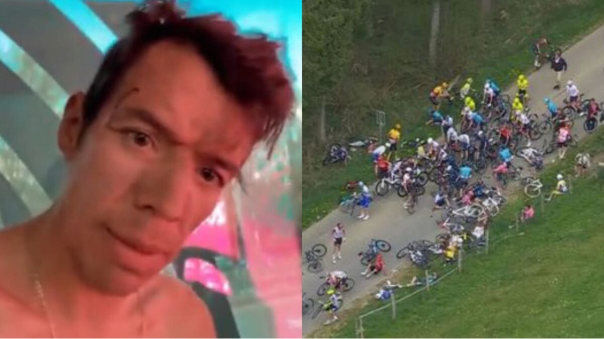 EN VIDEO: La fuerte caída que sufrió Rigo este domingo 9 EN VIDEO: La fuerte caída que sufrió Rigo este domingo Este domingo, durante la carrera clásica de Lieja, se presentó una múltiple caída a 59,3 kilómetros de la meta, en la que estuvo el colombiano Rigoberto Urán y todo su equipo, lo cuales resultaron lesionados.