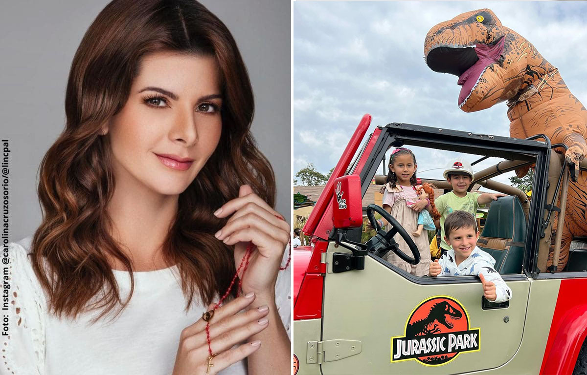 El fiestón que Carolina Cruz le hizo de cumpleaños a su hijo Con una despampanante fiesta con muñecos gigantes de dinosaurios, Carolina Cruz le celebró el cumpleaños número 5 a su hijo mayor, Matías.
