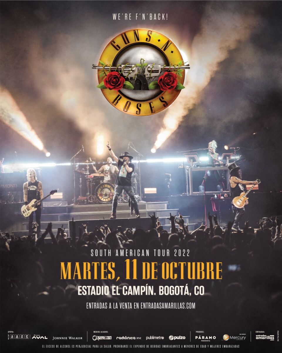 Haga cuentas para el concierto de Guns N' Roses 3 Haga cuentas para el concierto de Guns N' Roses Si usted es un amante del rock y no se quiere perder la oportunidad de ver a los Guns N' Roses en Bogotá, hoy le contamos los precios para el concierto que se va realizar el 11 de octubre en el estadio Nemesio Camacho El Campín.