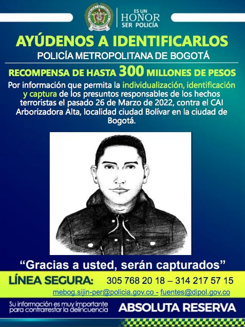 Primer retrato hablado de bombazo al CAI en Ciudad Bolívar 1 Primer retrato hablado de bombazo al CAI en Ciudad Bolívar Las autoridades dieron a conocer la mañana de este lunes el retrato hablado del presunto responsable de haber detonado la bomba en el CAI de Arborizadora Alta, en Ciudad Bolívar, el pasado 26 de marzo, que le cobró la vida a dos niños de 5 y 12 años.