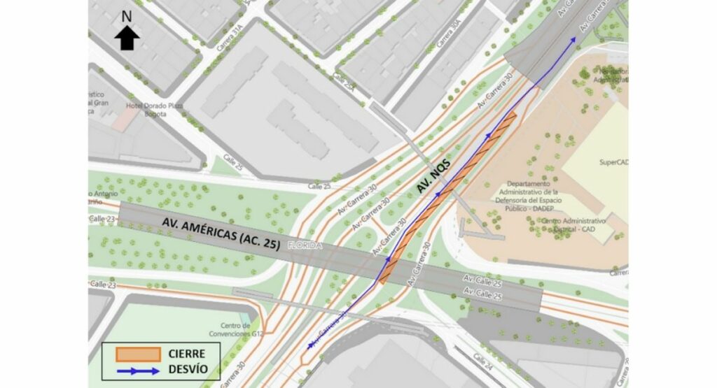 ¡Pilas! Habrá nuevo cierre en la avenida NQS La Secretaría de Movilidad de Bogotá anunció el cierre de un carril en sentido sur-norte de la avenida NQS entre la avenida Américas y la calle 26, esto con el fin de adelantar las actividades de construcción.