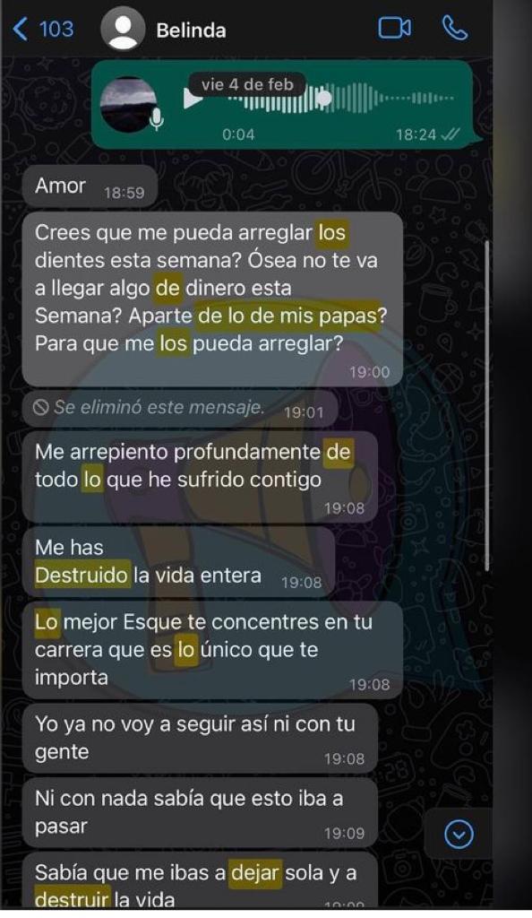 Nodal revela chat con Belinda en el que le pide costoso 'regalito' 2 Nodal revela chat con Belinda en el que le pide costoso 'regalito' La ruptura amorosa entre los cantantes Christian Nodal y Belinda ha causado polémica y ha dado mucho de qué hablar entre los fans de ambos artistas, tanto así que nuevamente el cantante mexicano tuvo que salir a aclarar rumores.