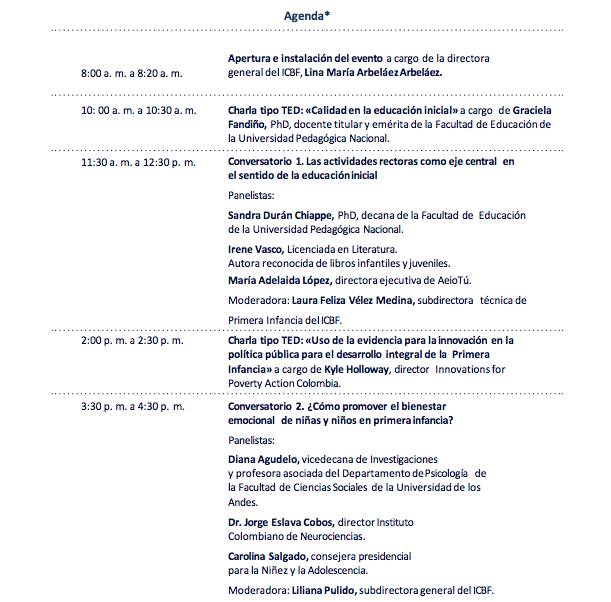 'Experiencias de primera': el evento que realizará el ICBF 2 'Experiencias de primera': el evento que realizará el ICBF Este martes 10 y miércoles 11 de mayo se realizará en la Gran Carpa Corferias Las Américas el evento 'Experiencias de Primera 2022', con el que se busca exaltar la apuesta por abordar el desarrollo integral de la primera infancia en Colombia.