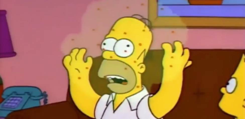 ¿'Los Simpsons' predicen la viruela del mono? 9 ¿'Los Simpsons' predicen la viruela del mono? Los fanáticos de la serie animada aseguraron en internet que, una vez más, ‘Los Simpsons’ le habían atinado a una predicción. Se trata de la viruela del mono que supuestamente apareció en uno de los capítulos. No obstante, algunas personas desmintieron la información asegurando que estas imágenes no corresponden al mismo capítulo. El primero salió en 1998 y el segundo en 2005.