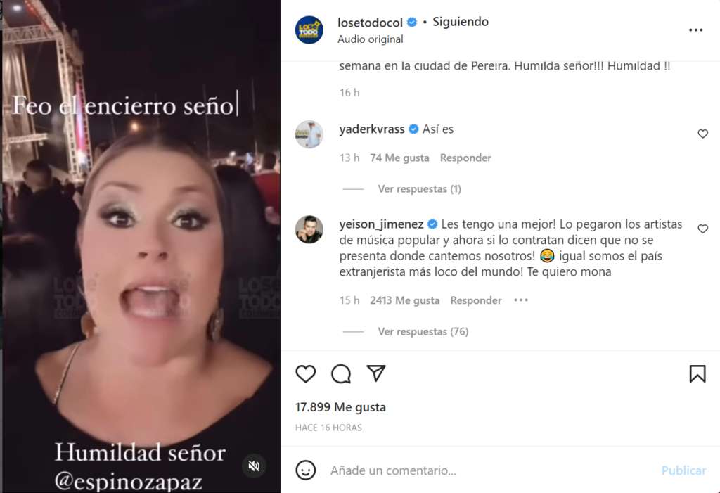 Cantantes le han dado 'palo' a Espinoza Paz por su mala actitud 1 Cantantes le han dado 'palo' a Espinoza Paz por su mala actitud Varios artistas colombianos reprocharon la actitud del cantante mexicano Espinoza Paz durante un concierto, dicen que fue grosero y egocentrista.