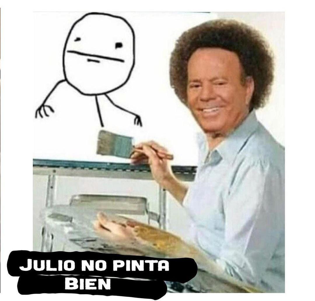 Los memes infaltables de Julio Al acercarse el mes de julio, las redes sociales estallaron con los memes que le hacen al cantante español Julio Iglesias, debido a que su nombre coincide con el séptimo mes del año.