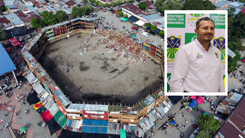 Procuraduría abrió investigación contra el alcalde de El Espinal por la tragedia en las corralejas 3 Procuraduría abrió investigación contra el alcalde de El Espinal por la tragedia en las corralejas Luego de la tragedia acontecida en las últimas horas en el Tolima, que deja 4 muertos y 300 heridos por el desplome de palcos en la plaza de toros de El Espinal, las autoridades se pronunciaron sobre qué le pasará al alcalde de esta población Juan Carlos Tamayo.