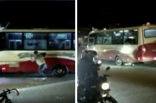 Pasajeros de un bus agredieron a sujeto que maltrató a su pareja En el municipio de Soacha, pasajeros de un bus atacaron a un sujeto que había agredido a su compañera sentimental.