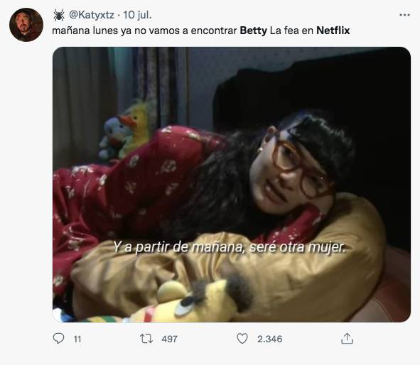 Los memes que deja la salida de 'Yo soy Betty, la fea' de Netflix 4 Los memes que deja la salida de 'Yo soy Betty, la fea' de Netflix 'Yo soy Betty la fea' es sin duda una de las telenovelas colombianas más famosas de la historia en nuestro país. Esta producción de RCN ha sido traducida a 25 idiomas y ha llegado a 180 países.