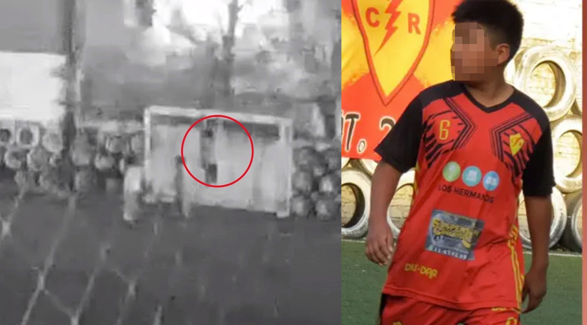 Arco de fútbol le cayó encima a un niño y le causó la muerte Un menor de 11 años murió luego de que el arco de una cancha de futbol lo golpeara de manera inesperada en pleno partido con sus amigos.