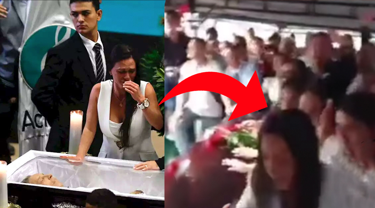 Esposa de Darío Gómez se emberracó en su entierro Han pasado cinco días desde que se le dio el último adiós a Darío Gómez y siguen conociéndose imágenes de lo sucedido en el entierro.