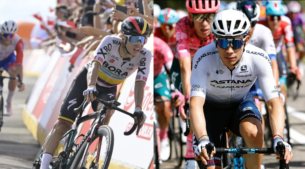 Tremenda etapa para los colombianos en la Vuelta España Qué gran día para los colombianos en la Vuelta a España. Este jueves se disputó la sexta jornada de la competencia, en donde los pedalistas se lucharon codo a codo los 181.2 kilómetros entre la ciudad de Bilbao y la subida final al Pico Jano, en Cantabria (España).
