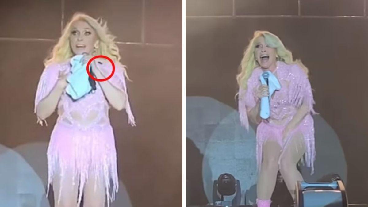 Yuri pasó tremendo susto cuando se le subió una cucaracha en pleno concierto 3 Yuri pasó tremendo susto cuando se le subió una cucaracha en pleno concierto La reconocida cantante mexicana Yuri pasó tremendo susto cuando estaba en un concierto, pues una cucaracha se le paró encima muy cerca a su cuello.