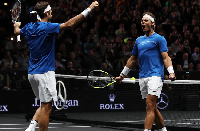En imágenes: el último partido de la leyenda, Roger Federer El último partido de la carrera tenística del suizo Roger&nbsp;Federer&nbsp;comenzó este viernes en Londres, con ocasión de la Laver Cup, en un encuentro de dobles haciendo pareja con el español Rafael Nadal, que se enfrentan a los estadounidenses Jack Sock y Frances Tiafoe.