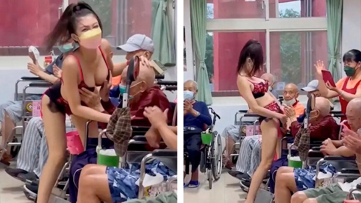 Fiesta en ancianato se salió de control: stripper casi les provoca un infarto En redes sociales el video de una stripper en un ancianato se ha vuelto viral, pues la mujer por poco le causa un infarto a los viejitos al bailar de manera erótica y permitir que le tocaran sus partes íntimas.