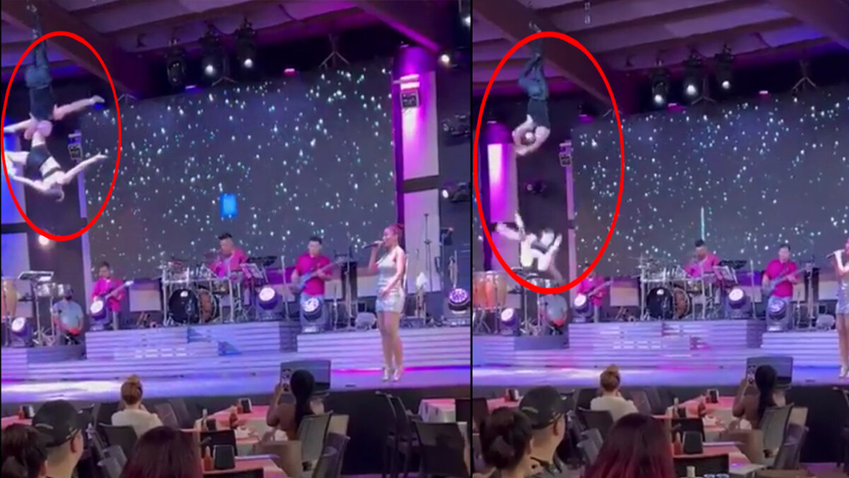 En Video: acróbata cayó en pleno concierto y músicos siguieron tocando sin auxiliarla Recientemente, se hizo viral el video de una acróbata que durante una presentación en el restaurante Don Comalón, ubicado en Colima, México, se cayó de una altura considerable, pero los músicos siguen tocando mientras ella permanece en el suelo.