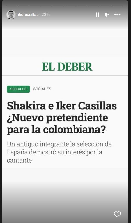 Íker Casillas no se quedó callado y se pronunció sobre coqueteo con Shakira El exarqueo de la selección española, Íker Casillas, le salió al paso a los medios de comunicación y decidió aclarar la situación con Shakira. Cabe recordar que desde hace uno días, se empezó a rumorar que el exjugador de fútbol estaba pretendiendo a la colombiana, la artista más exitosa de todos los tiempos.