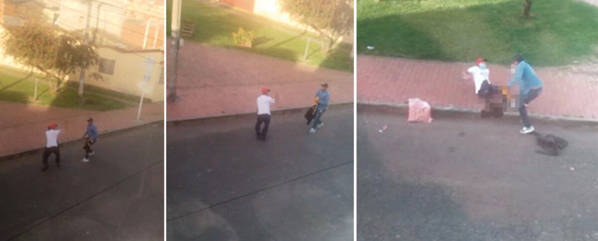 Riña de jóvenes dejó una víctima fatal en Kennedy Un video grabado por la comunidad del barrio San Andrés segundo sector, en la localidad de Kennedy, da cuenta de una cruenta pelea entre dos hombres que, con cuchillo en mano, durante varios minutos se agredieron salvajemente en vía pública.