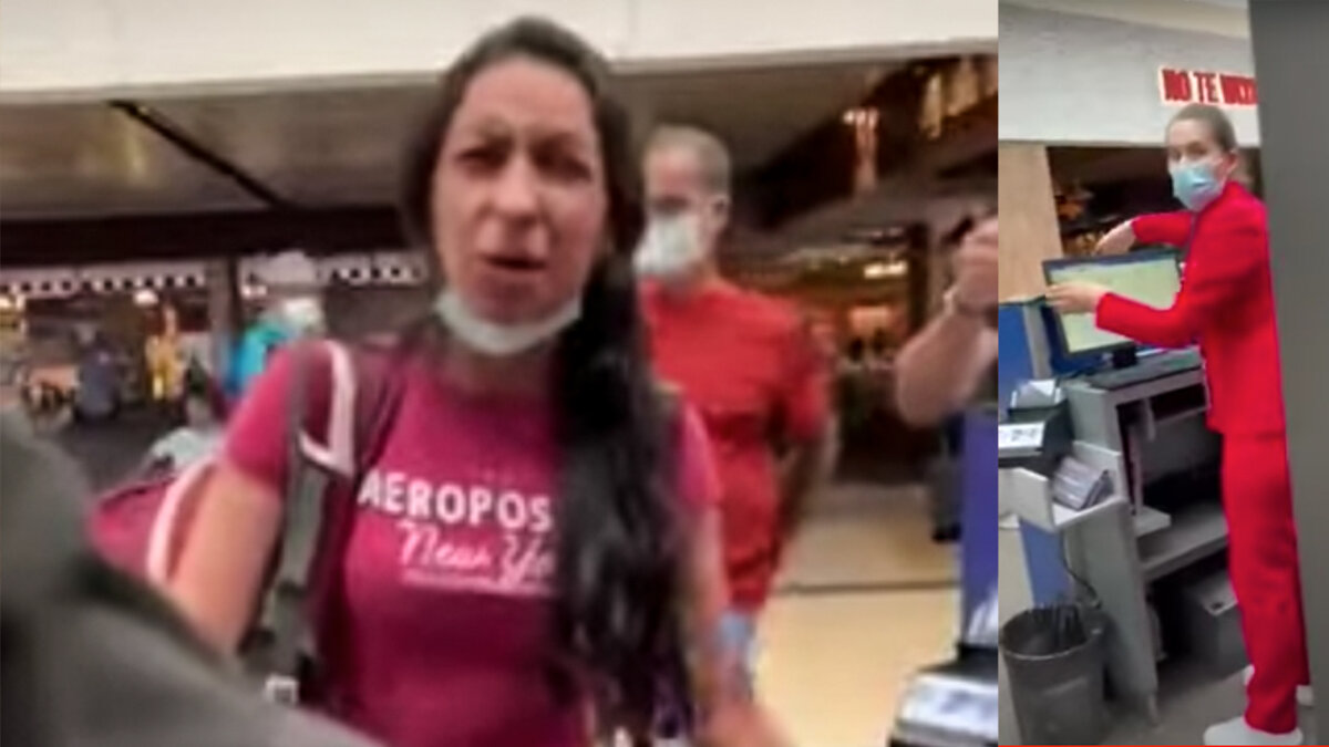 EN VIDEO: Pasajera golpeó a azafata en pleno vuelo Todo por un tapabocas, una pasajera sostuvo una acalorada discusión con una azafata que terminó en los golpes, pues la mujer no se aguantó el requerimiento de la trabajadora de Avianca y le pegó.