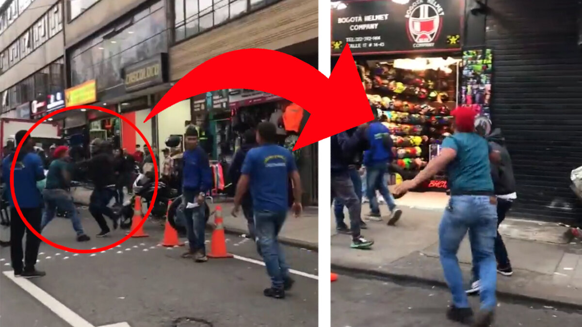 Intolerantes se agarraron a golpes en plena vía pública: espectadores los alentaban a seguir Este viernes se volvió viral en redes sociales un video, en el que se ve que dos motociclistas y un transeúnte se agarraron a golpes en plena vía pública.