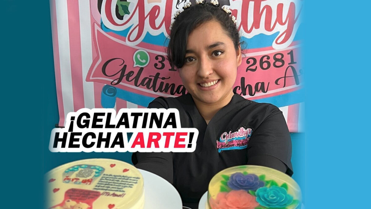 Natalia endulza el Día con arte en sus gelatinas para Natalia Cuervo Morales (24 años), una joven habitante del barrio Alfonso López (cerca al sector de El Progreso, en la localidad de Usme), un emprendimiento de postres hechos con gelatina y novedosos diseños y colores, ha representado la oportunidad de poder obtener ingresos de forma regular; y con ello tener la posibilidad de poderle brindarle una mejor calidad de vida a su familia, pero ante todo, demostrarse a sí misma que por más grande que sea el obstáculo, siempre serán mayores las fuerzas de salir adelante.